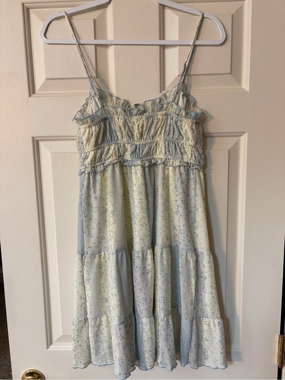 Krious Los Angeles Light Blue & Cream Floral Sundress